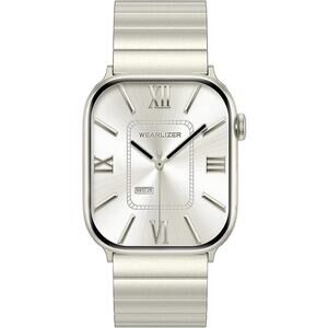 Wearlizer Two Tone Metal Band Compatible W Apple Series 11-1/SE/Ultra Starlight